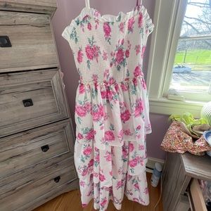 Love shack fancy target smocked tiered flora midi dress